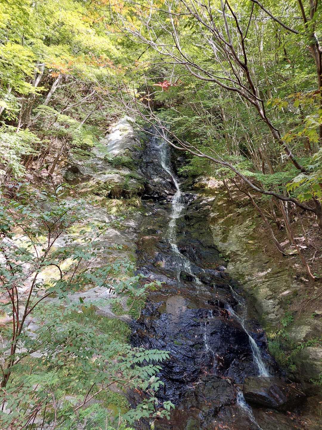 登山口に行くまでに、幾つかの滝がありました。