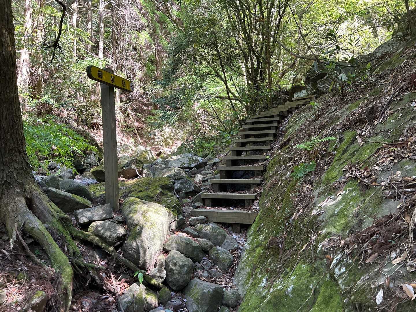 御前岳登山口-御前岳-釈迦岳-釈迦岳-矢部越登山口 縦走コースの写真