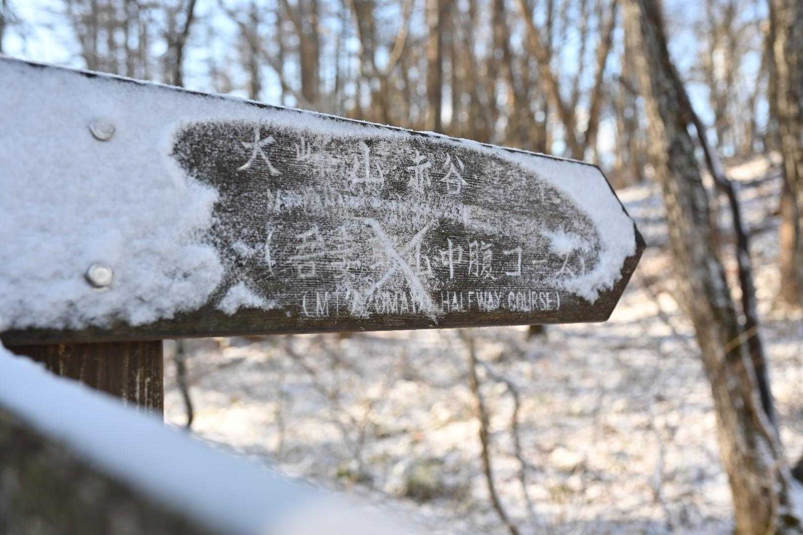 中腹コースにバッテン書いてありました