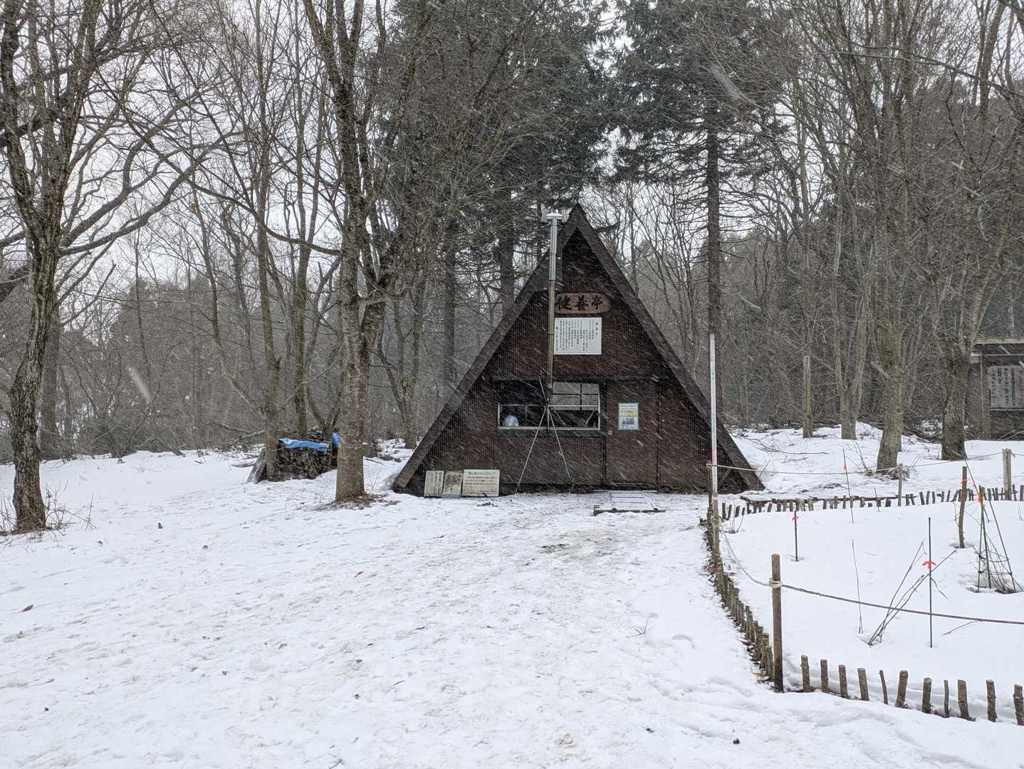 雪降ってきた。雨じゃなくてよかった。