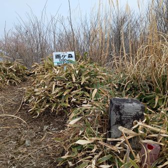 雨ヶ森山頂。
北～北西方向が開けていて眺望はそれなりに良い。