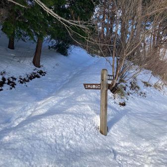 夏山道登山口、冬季は通行不可！
雪崩の恐れありとの事