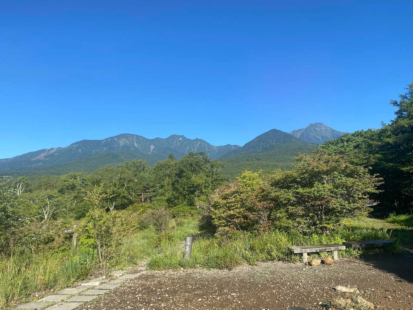 八ヶ岳の雄大な山並み。