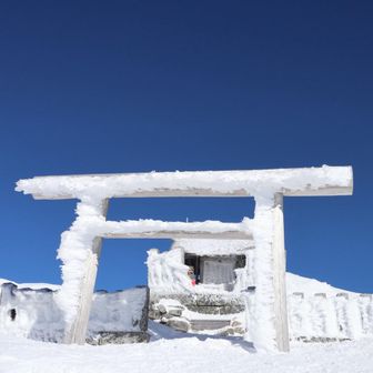 お社も真っ白☃️