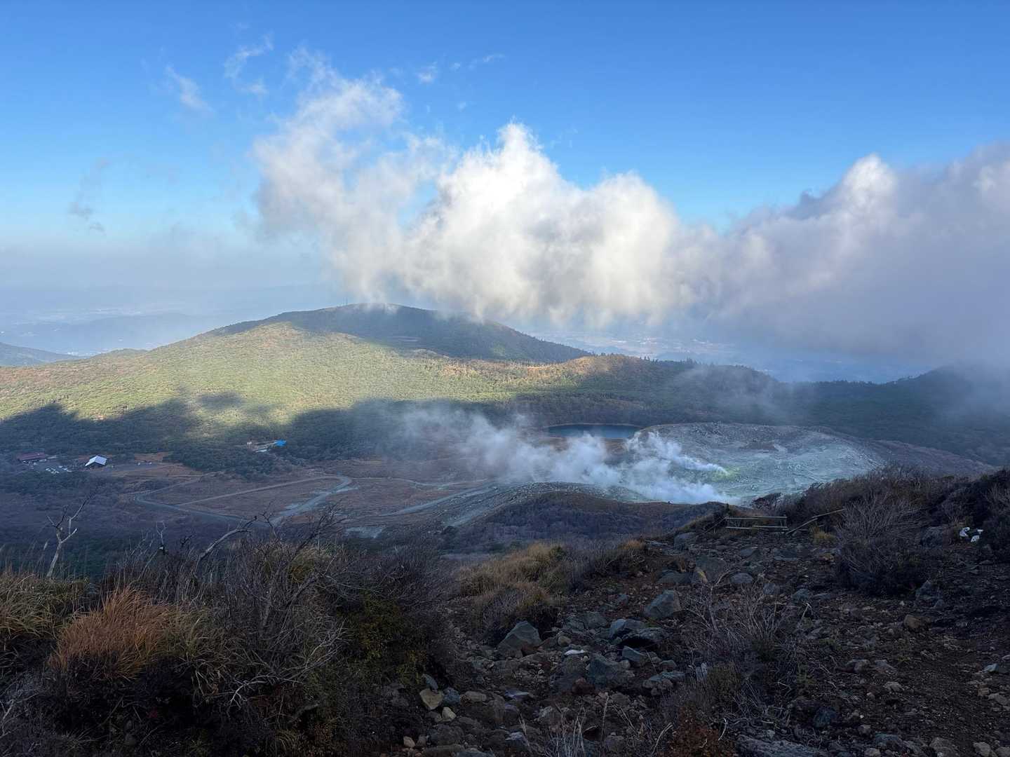 火口が見えて来た🌋