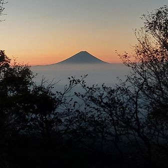 雲海あたりから。名前の通り、雲海と富士山を望むことができた。