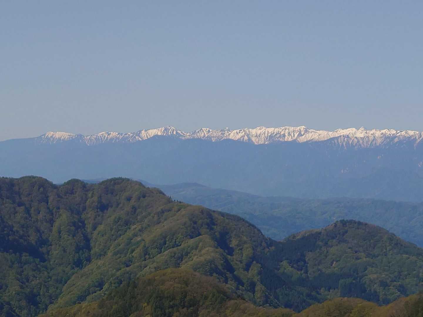 槍ヶ岳も見える