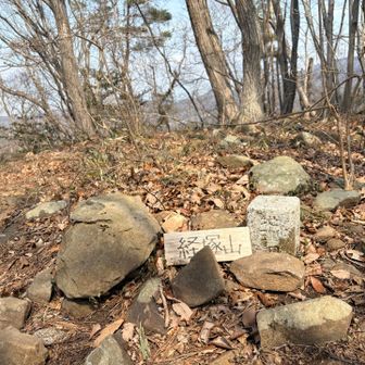 経塚山山頂
三角点＆山名板あり