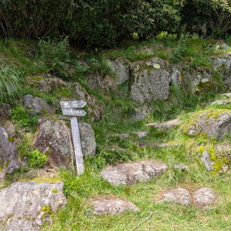 最後に、温泉の駐車場が登山口（下山口）になっていました。

目的の「ビーフシチュー🍲」を食べて、無事下山、目的達成です。