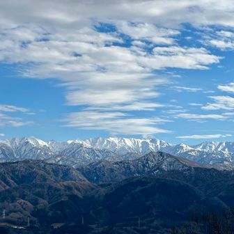 粘り強く待ってやっと稜線上が青空に❣️