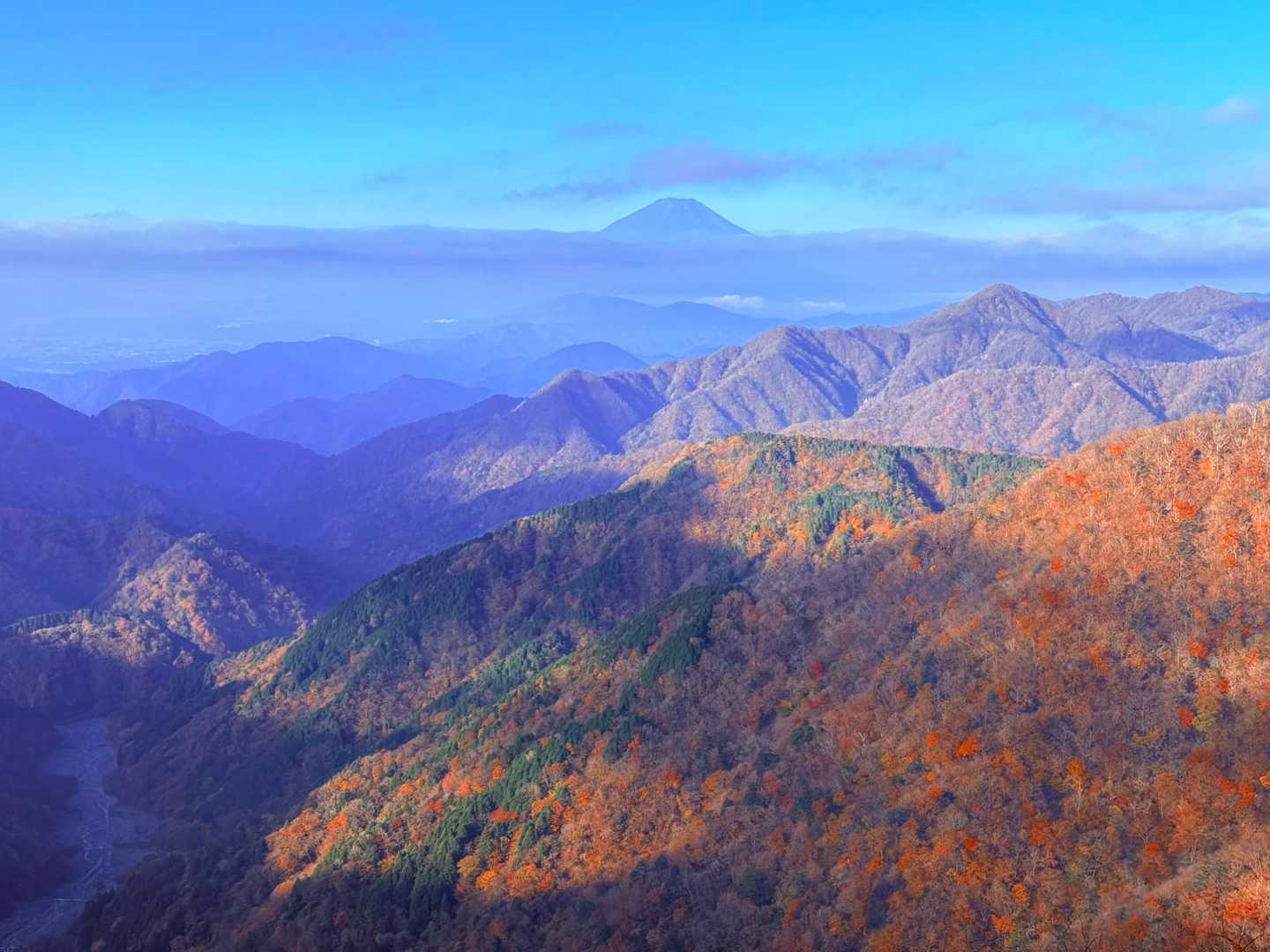 富士山おでまし（なお、このあとすぐお隠れに😭）