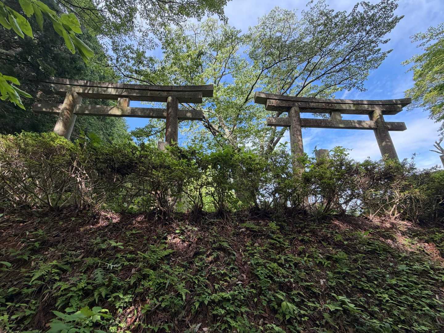 二つ鳥居を通過。