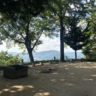 妙見社前広場とうちゃく❣️
だれもおられないね〜