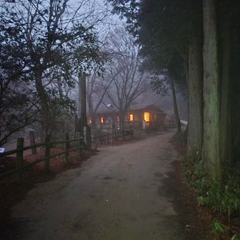 キャンプ場のトイレ 今日は灯りがある