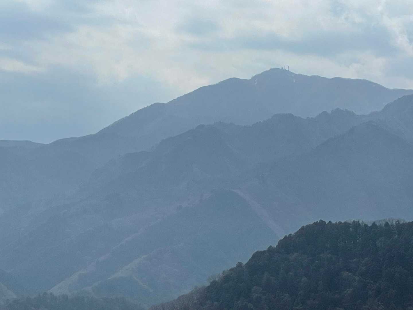 塔ノ岳が見えました