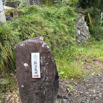 巡礼する人が道迷いしないように、ところどころに設置されている道標石