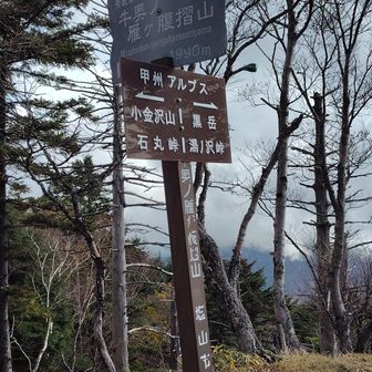 4座目 牛奥ノ雁ヶ腹摺山  大月市秀麗富嶽十二景、甲斐百山、日本で最も長い山名だそうです😊