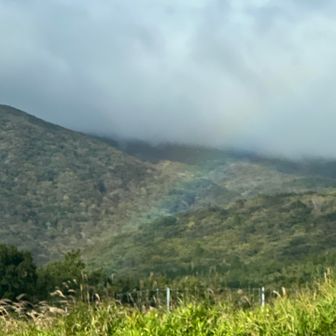 帰りの駐車場で『虹🌈』