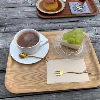 麦草ヒュッテでお茶。