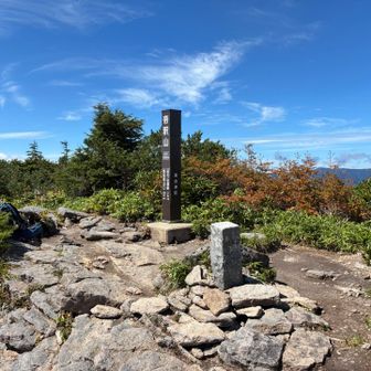 帝釈山到着、とってもいい登山道です。道整備、刈払い、ハシゴ、とても良く整備されてます。感謝です🙏