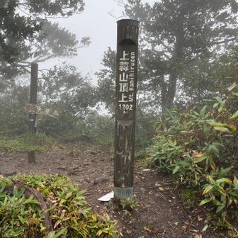 上蒜山山頂　1202m  元々眺望がないので中蒜山に向かう