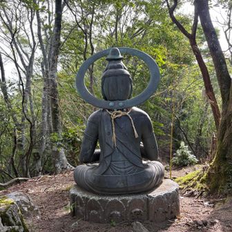 大日如来像の後ろ側に出た
