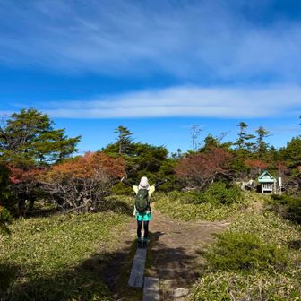 この辺は広く素敵なお庭のよう☺️
友と紅葉📸