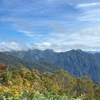 県境の山々みえたー🙌
