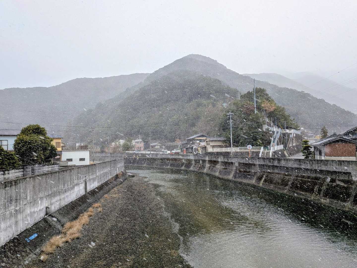 温暖地なのに下山中に雪が降ってきた🥶
早目の下山、正解でした😰
