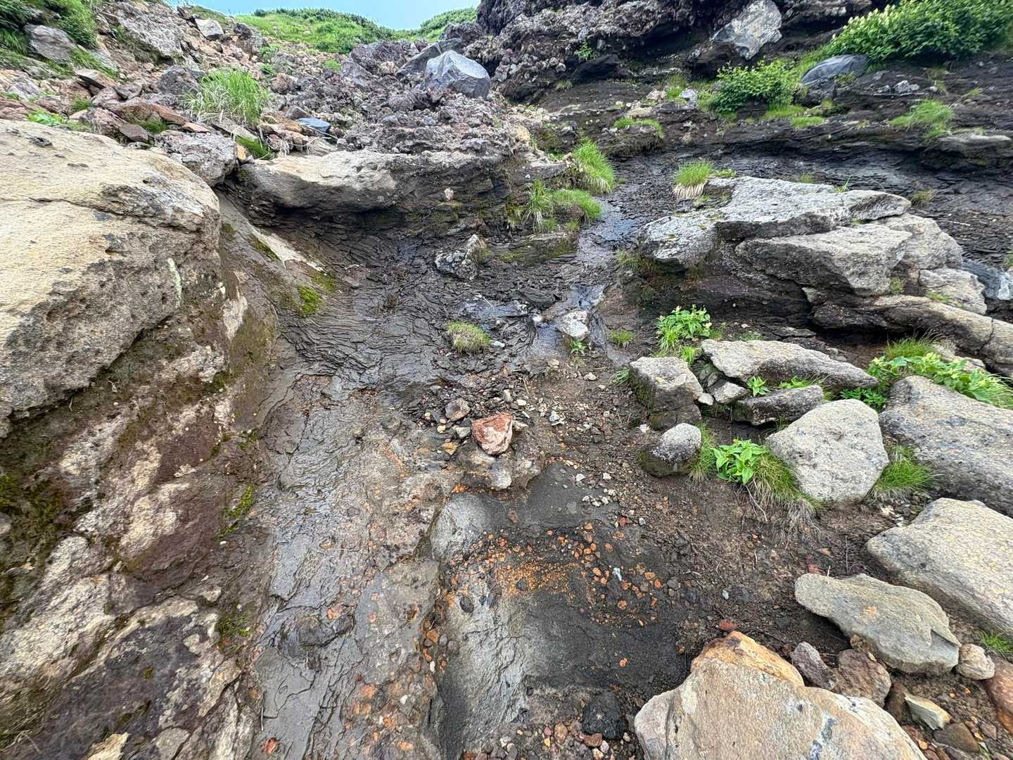 一口水は枯れてた。噴火後ここの水が出てるの見た事ないけど、水脈が変わったのかな？🤔