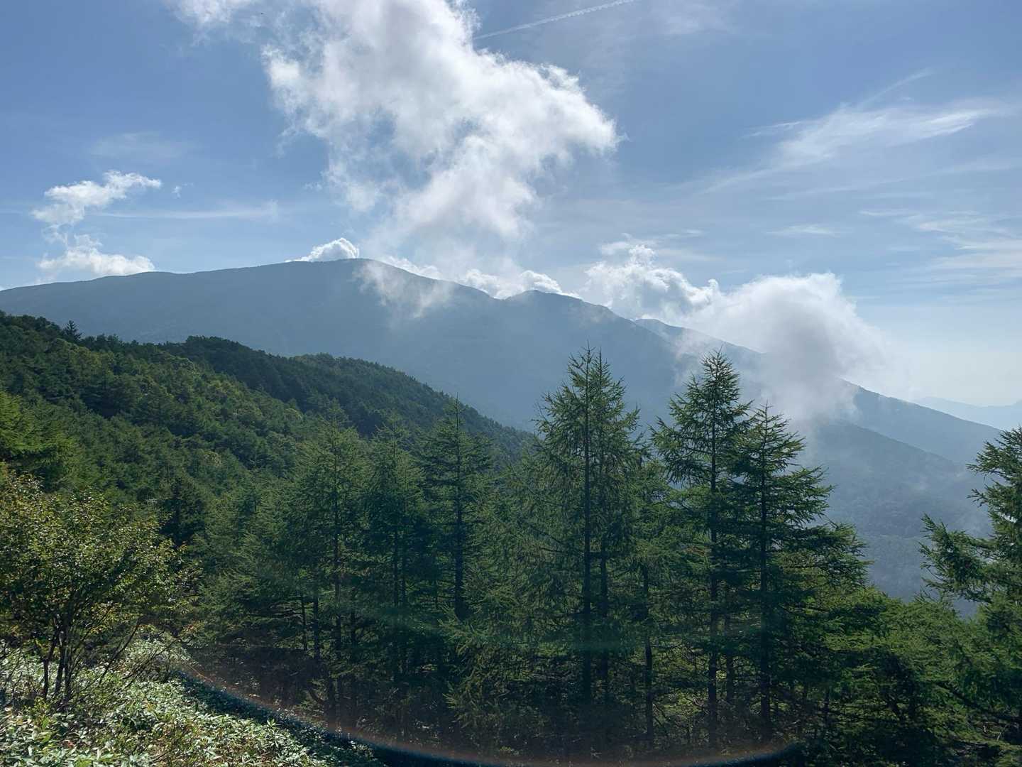 黒斑山方向雲切れた⛰️