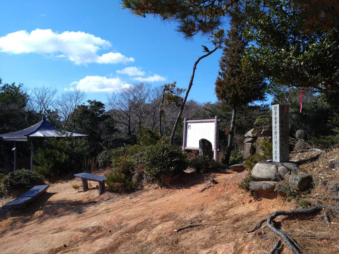観音岳登頂。
が、本当の山頂はここではありません。