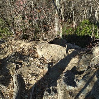 分岐。右はロープ場、左は鎖場。
共に下で合流する。