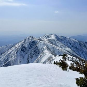 そして天狗岳👺へ。
先週降ったからトレースなしの斜面へいざ！