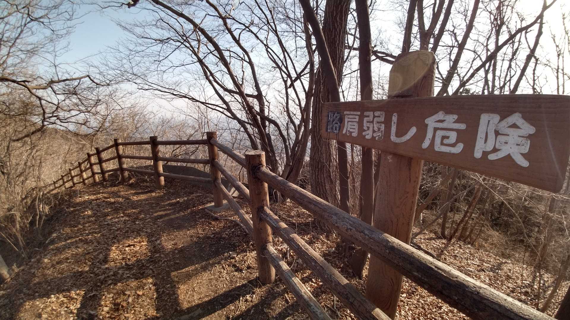 この先の舗装路まで柵が続きます