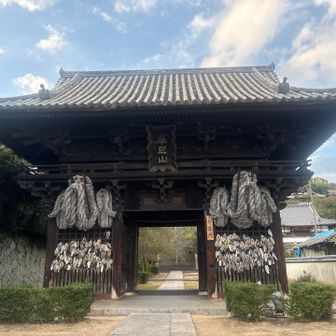 広島県重要文化財　西国寺仁王門✨
大藁草履は仁王の健脚にあやかって奉納されたとか🙏✨