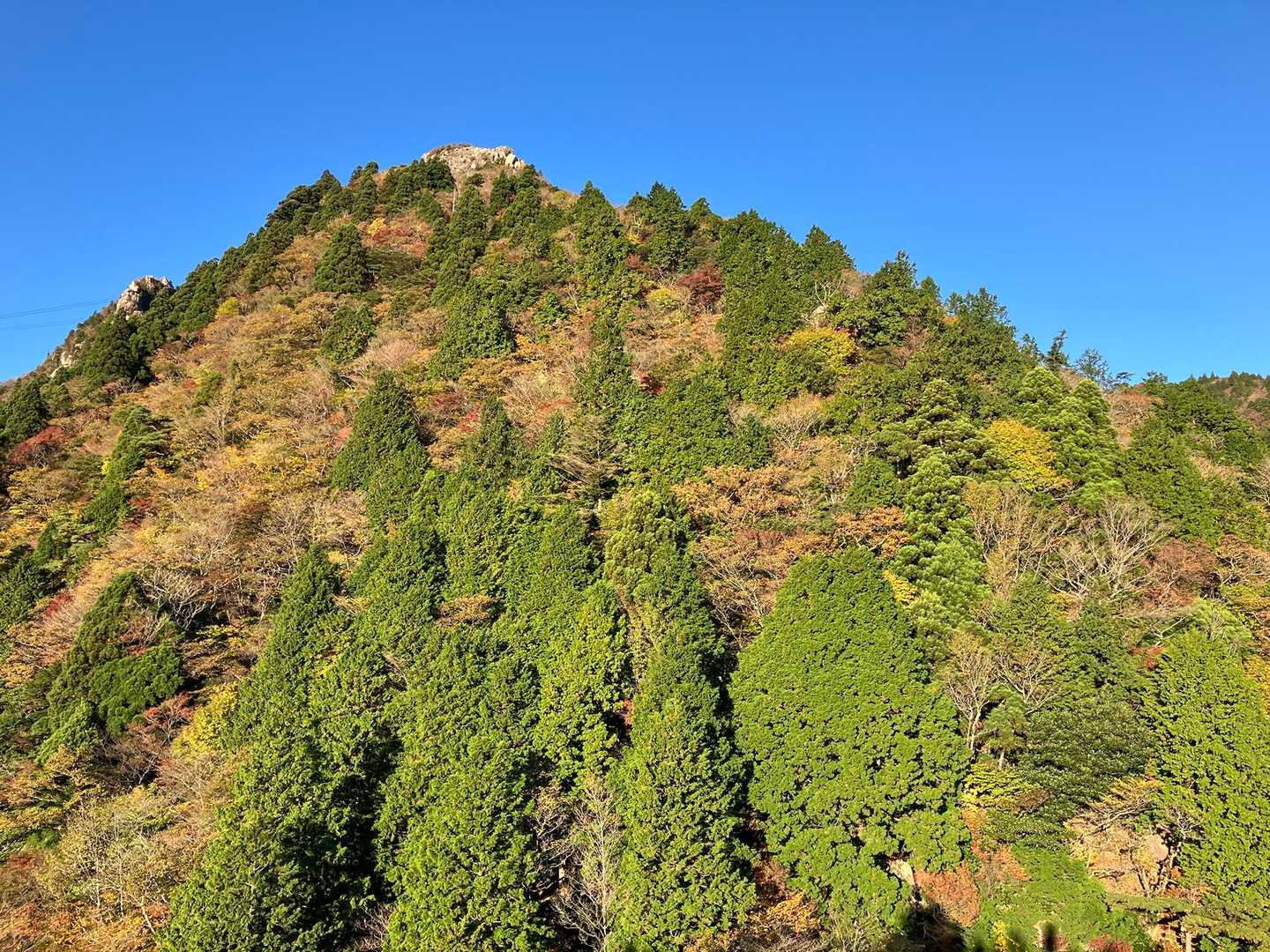 キレットから見上げる御在所岳