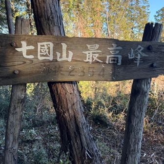 本日の最高峰、七国山
