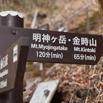 明神ヶ岳までは2時間
