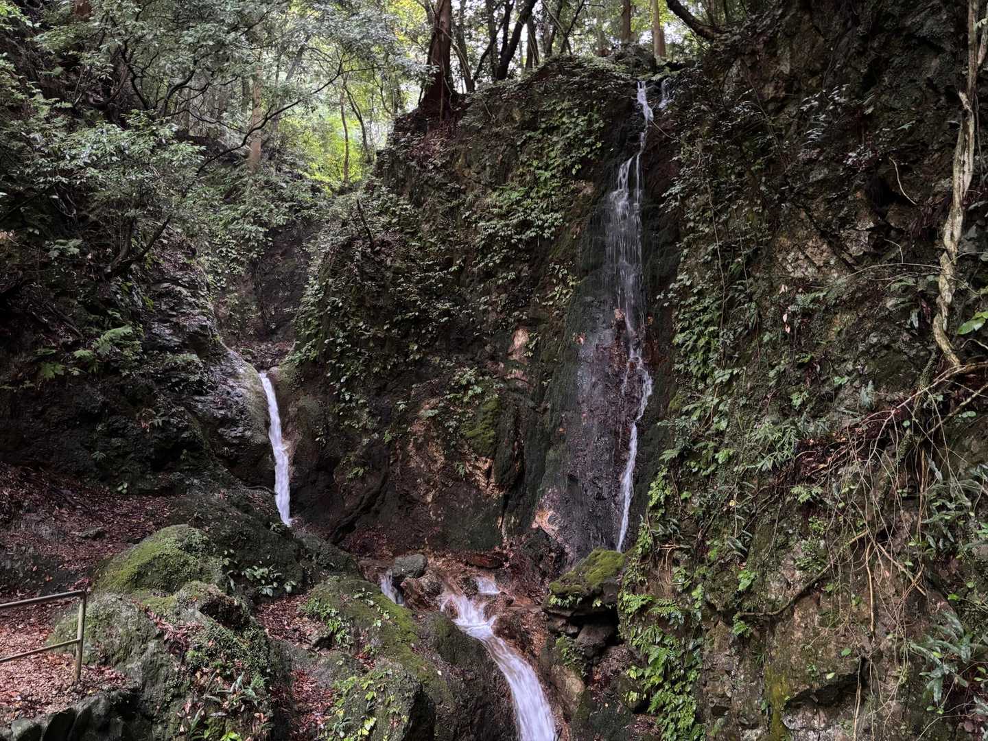 初めて寄った鳴谷(なるたに)の滝　風情があって気持ちいいところです