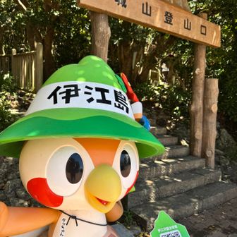 かわいいマスコットキャラクターがお出迎え🩵