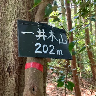 すぐに一井木山。
どの標識も、きれいな字だなぁ。