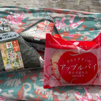 避難小屋に着いてランチ♪
セブンのおにぎり🍙🍙とタルトタタンのアップルパイ🍎
東北限定アスパラベーコンマヨネーズはおにぎりなのにイタリアン🇮🇹
関東にも売ってればいいのに〜😋