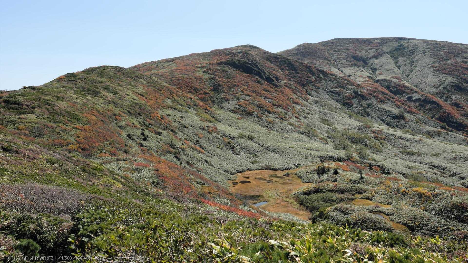 振り返って。ピークは「笊森山」。