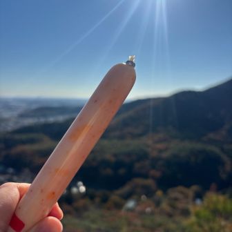 チーカマ✨

ココヘリ雪山登山のzoom研修で
チーカマや魚肉ソーセージが
スマホのタッチペンになると話してて。

凍傷にならないように手袋外しちゃダメ！
スマホの普及で凍傷になるケース増えてるのかもしれない…って。
タッチペンよりチーカマの方が手袋してても操作しやすいし、いざという時は食べれるっ😆

試しにコンビニで買って
操作してみたら、めちゃやりやすい👍
サコッシュに入れとこう😁