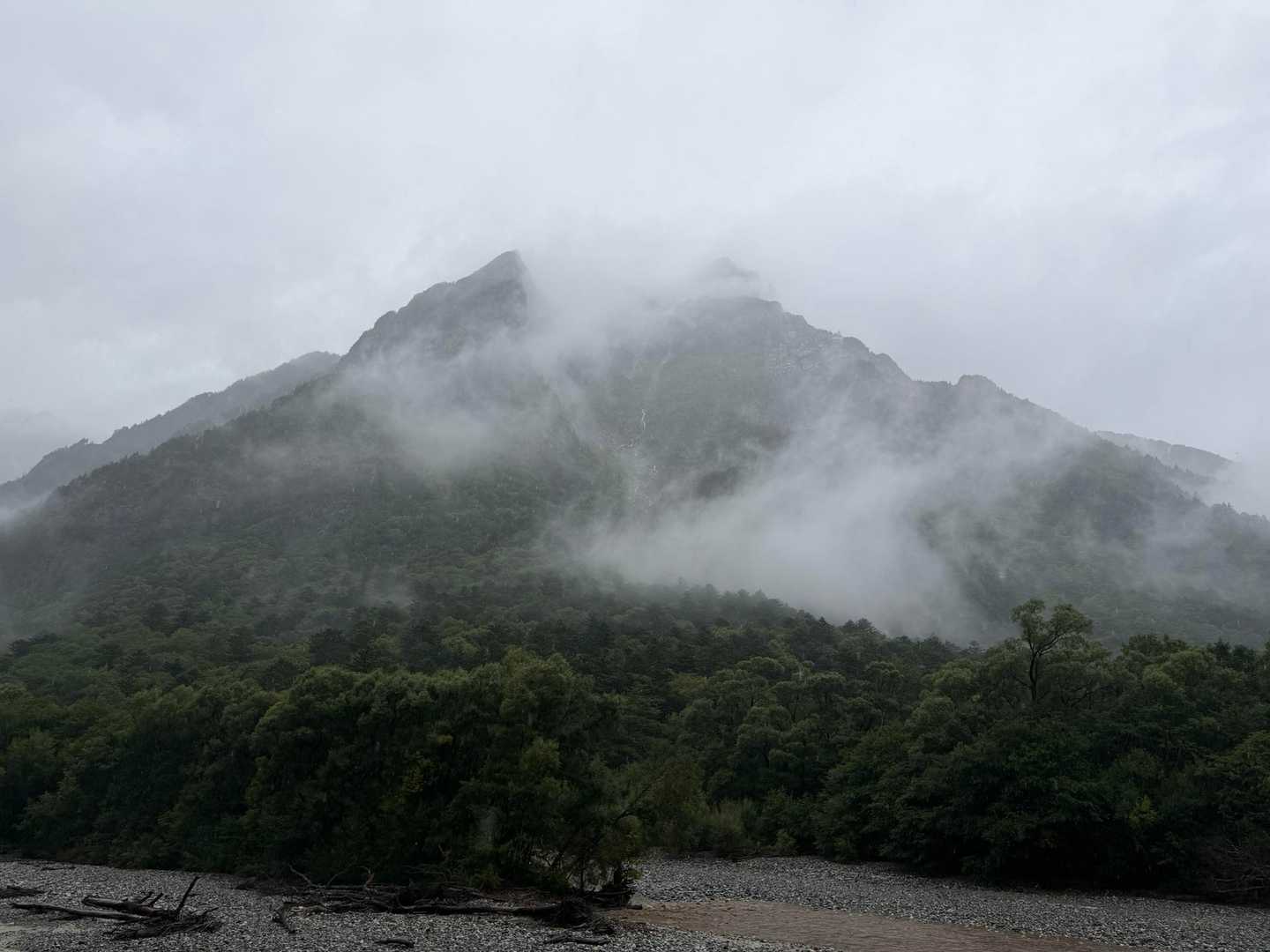 上高地バス停-河童橋-岳沢湿原-明神橋-北穂高岳 縦走コースの写真