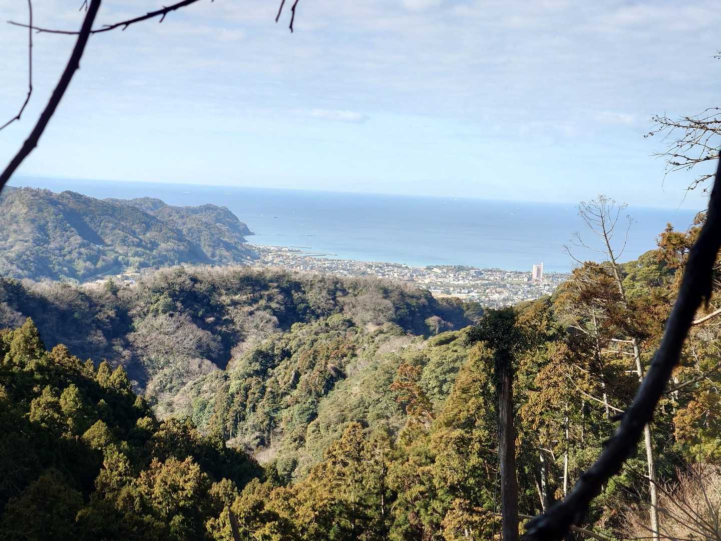 途中の見開けたところからの景色