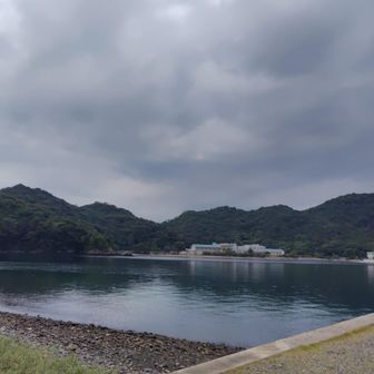 スタートした山が見える