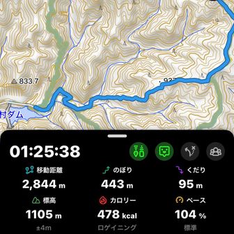 さんちょー
これだけゆっくり歩いたならば
さぞかし 脂肪燃焼・・・🍔1食分だな。