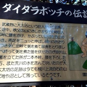 だいだらぼう
強引でゆるい伝説ですね